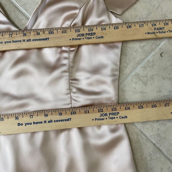 Lulus Formal Maxi Dress Shining Glory women’s size S Champagne Beige Blush? Gown - Picture 7 of 11